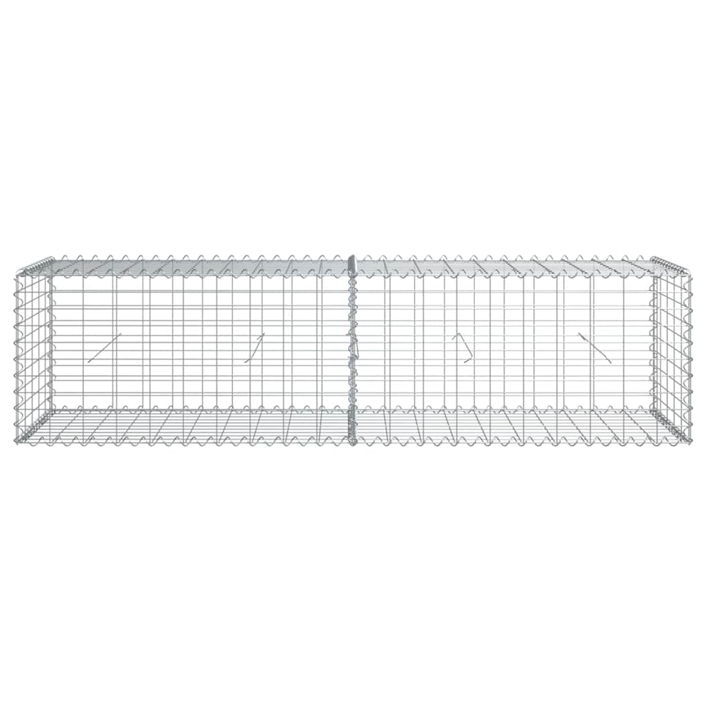 Vidaxl schanskorf 200x50x50 cm gegalvaniseerd ijzer zilverkleurig