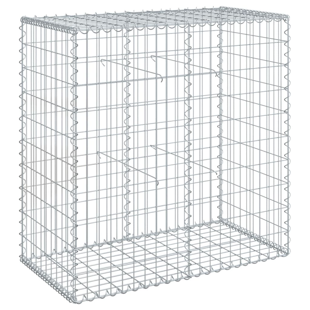 Vidaxx Gabione 100x50x100 cm verzinkt eisensilber gefärbt