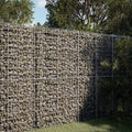 Vidaxx Gabione 100x50x200 cm galvanisiert Eisensilberfarben