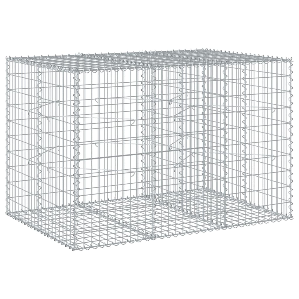 Vidaxx Gabione 150x100x100 cm verzinkt Eisensilberbend