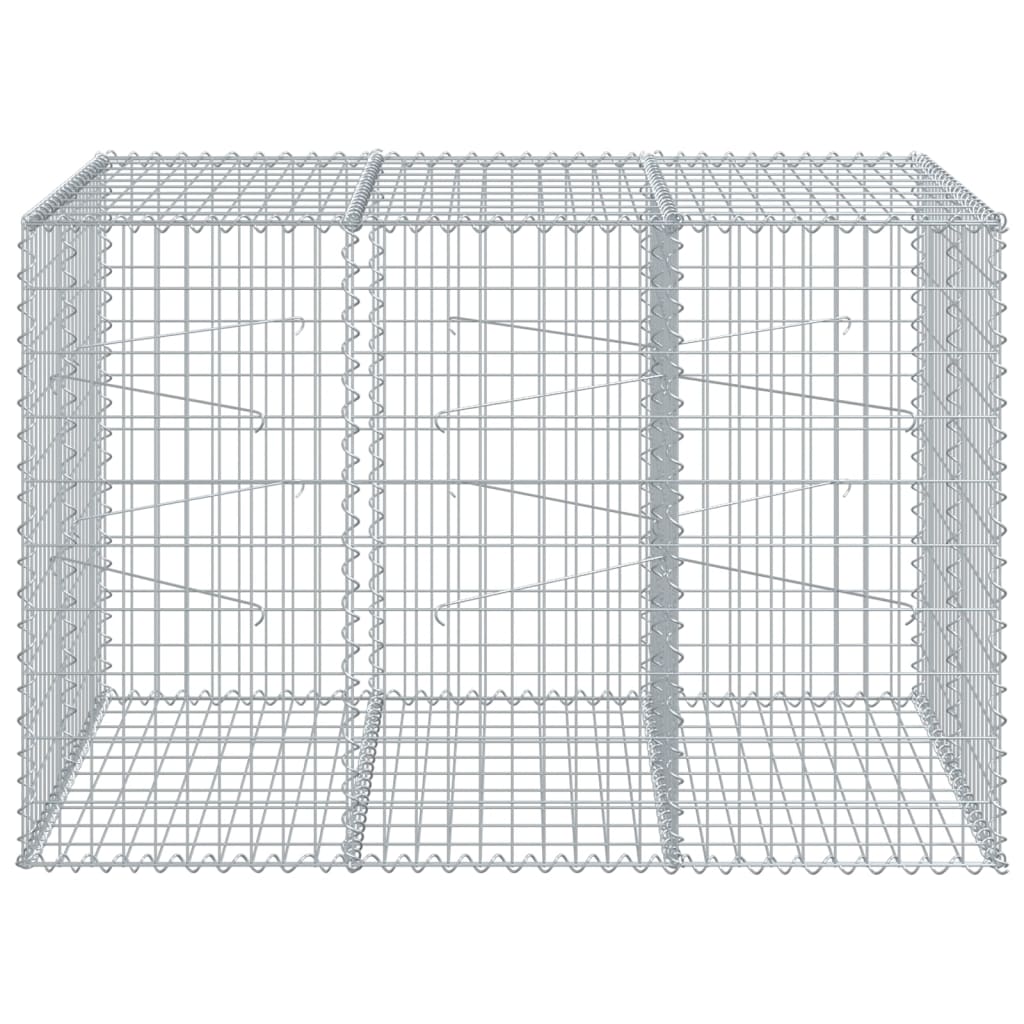 Vidaxx Gabione 150x100x100 cm verzinkt Eisensilberbend
