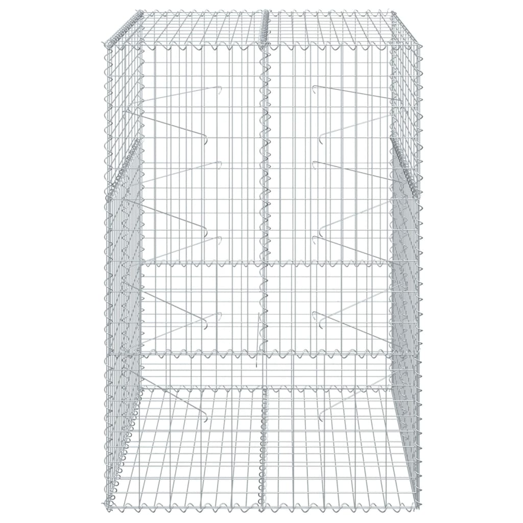 Vidaxx Gabione 100x100x150 cm verzinkt Eisensilberbiegung