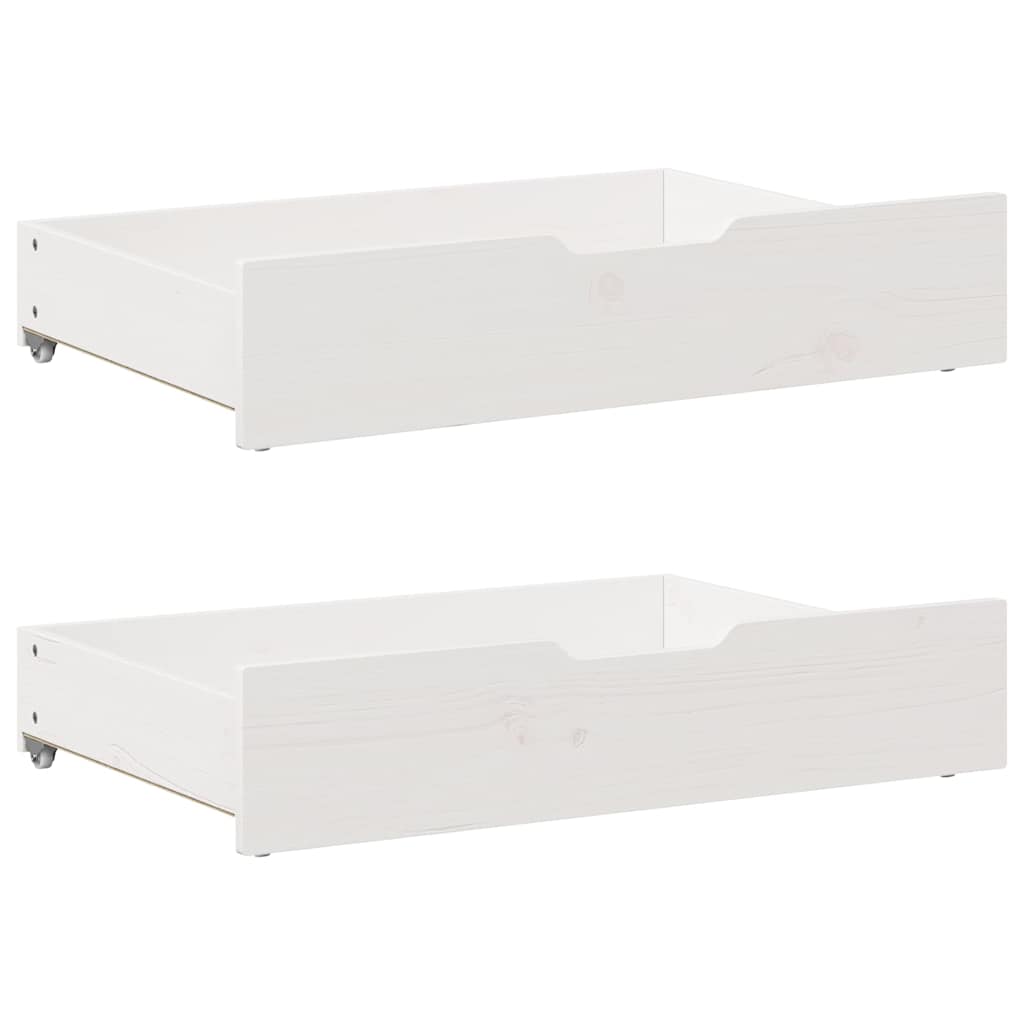 Vidaxx -Bettlades 2 Stück 85x55x16 cm Festkieferweiß weiß
