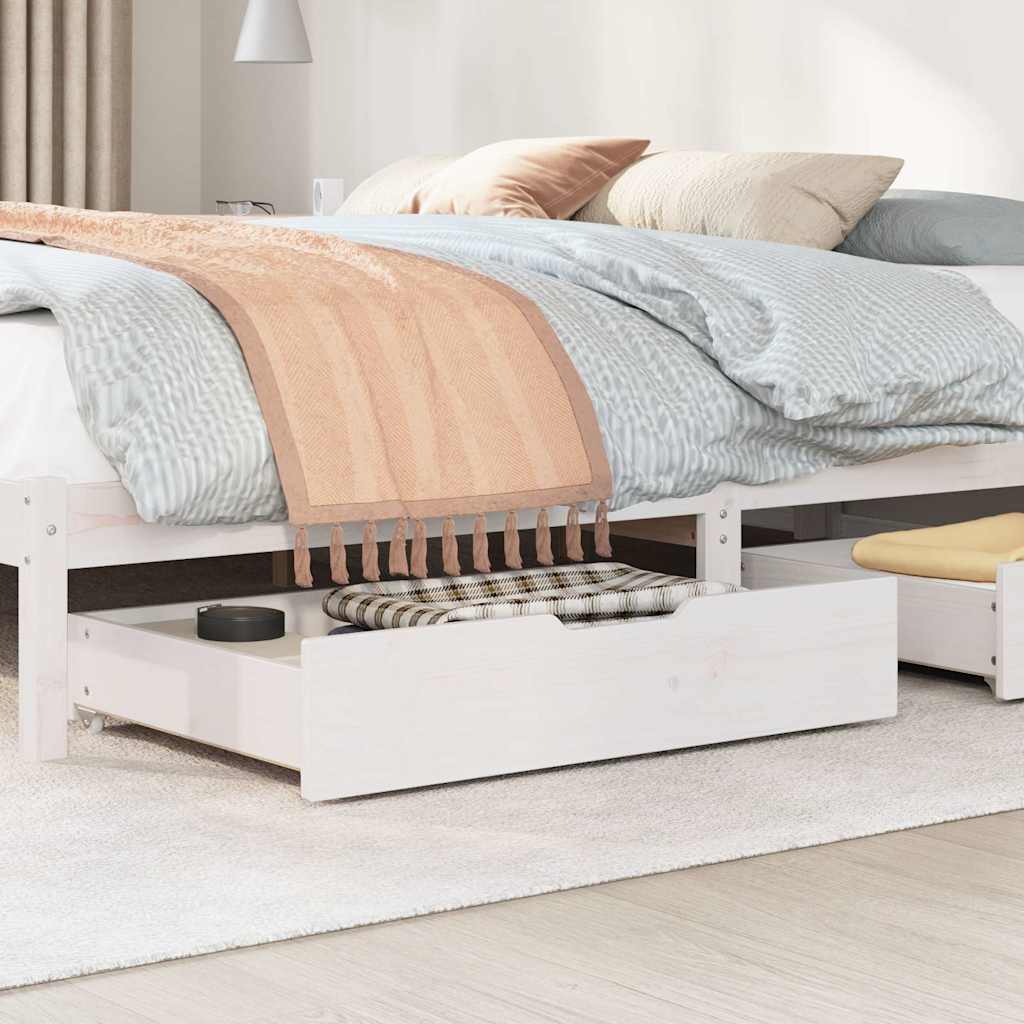 Vidaxx -Bettlades 2 Stück 85x55x16 cm Festkieferweiß weiß
