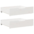 Vidaxx -Bettlades 2-tlg. 65x55x16 cm Festkieferweiß weiß