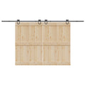Vidaxl doos met onderdelen voor schuifdeur 400 cm staal zwart