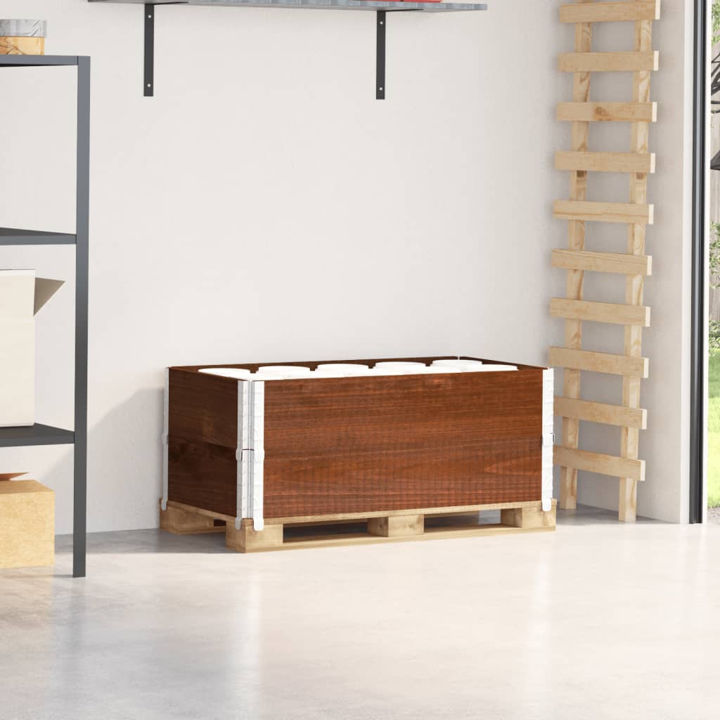 VIDAXL - Palettenkanten 2 - Stück 100x50 cm Festkiefernkiefernbrown
