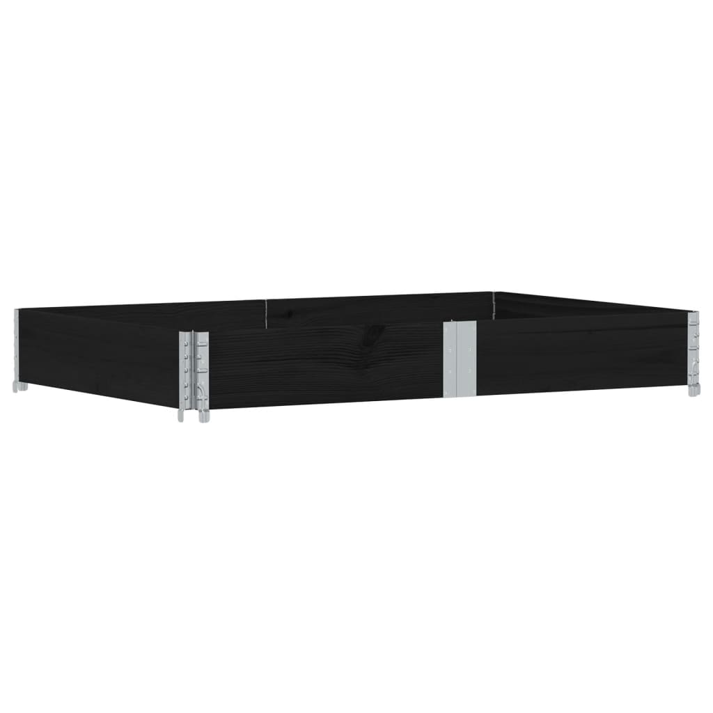 VIDAXL Palettenoberkante 150x100 cm Festkiefer schwarz