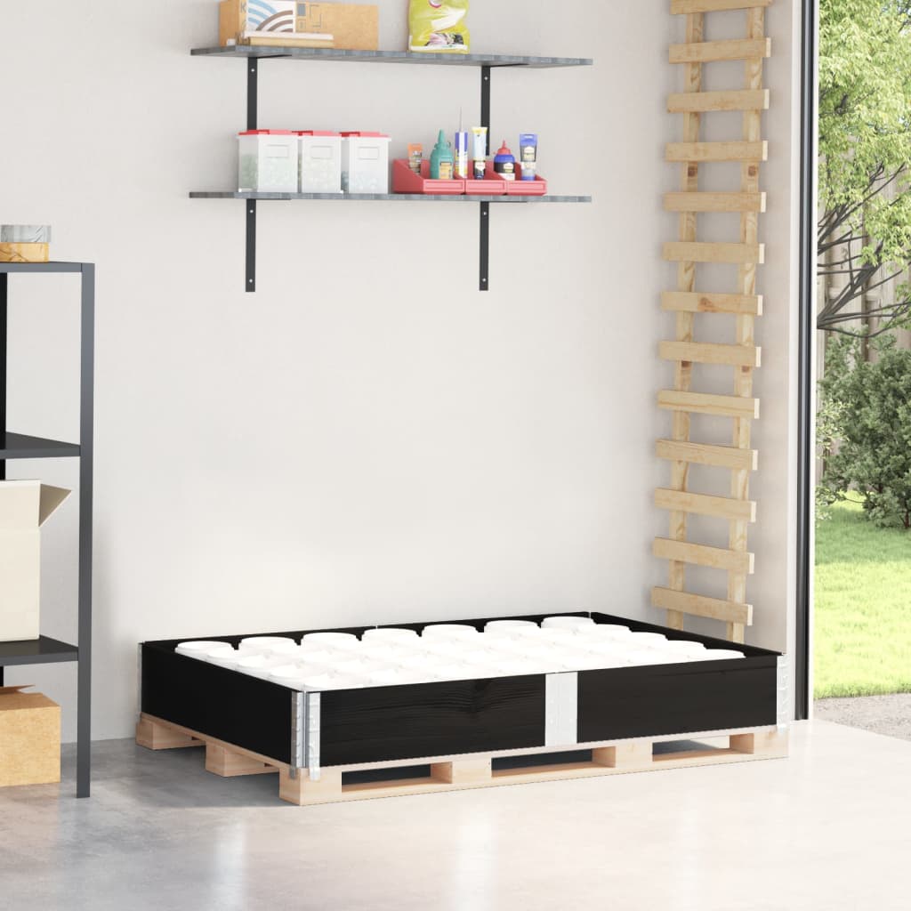 VIDAXL Palettenoberkante 150x100 cm Festkiefer schwarz