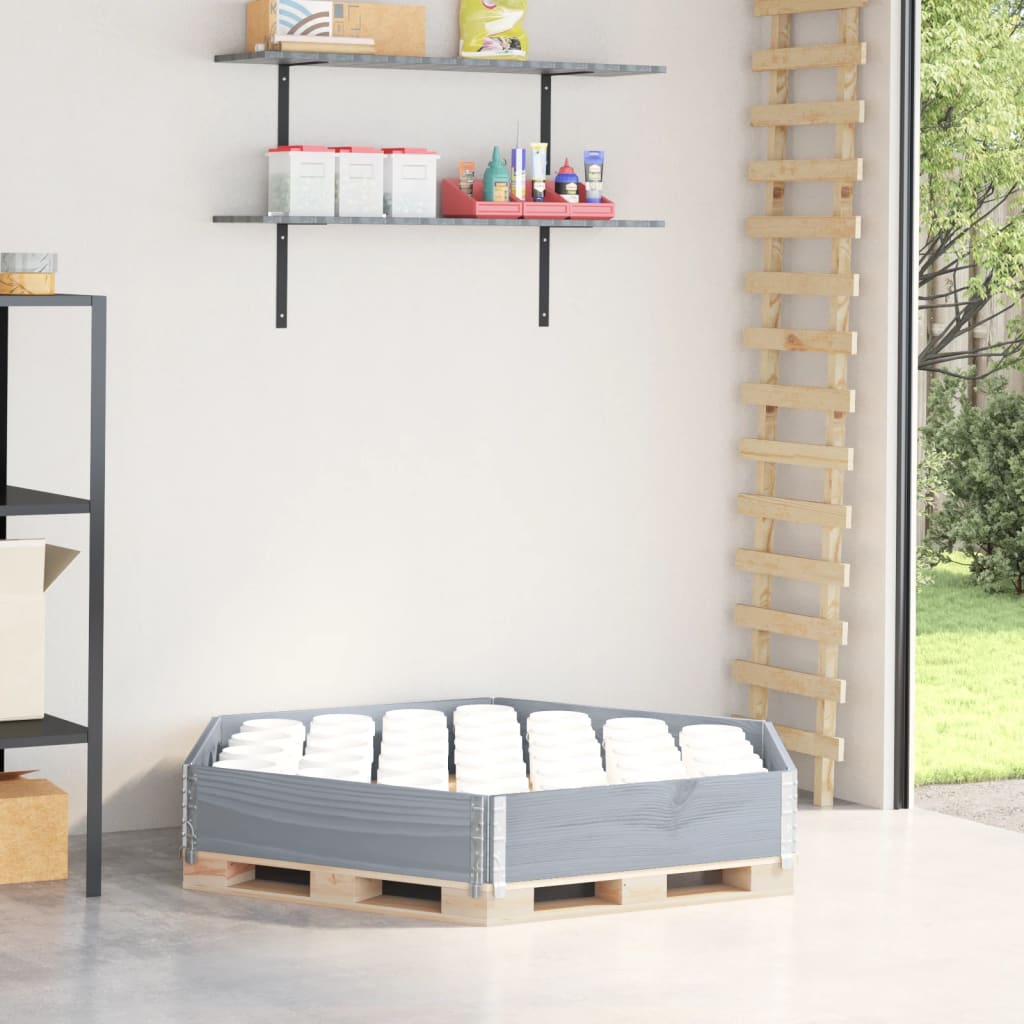 VIDAXL erhöhter Pflanzer sechseckig 160x160 cm Kiefernholz grau