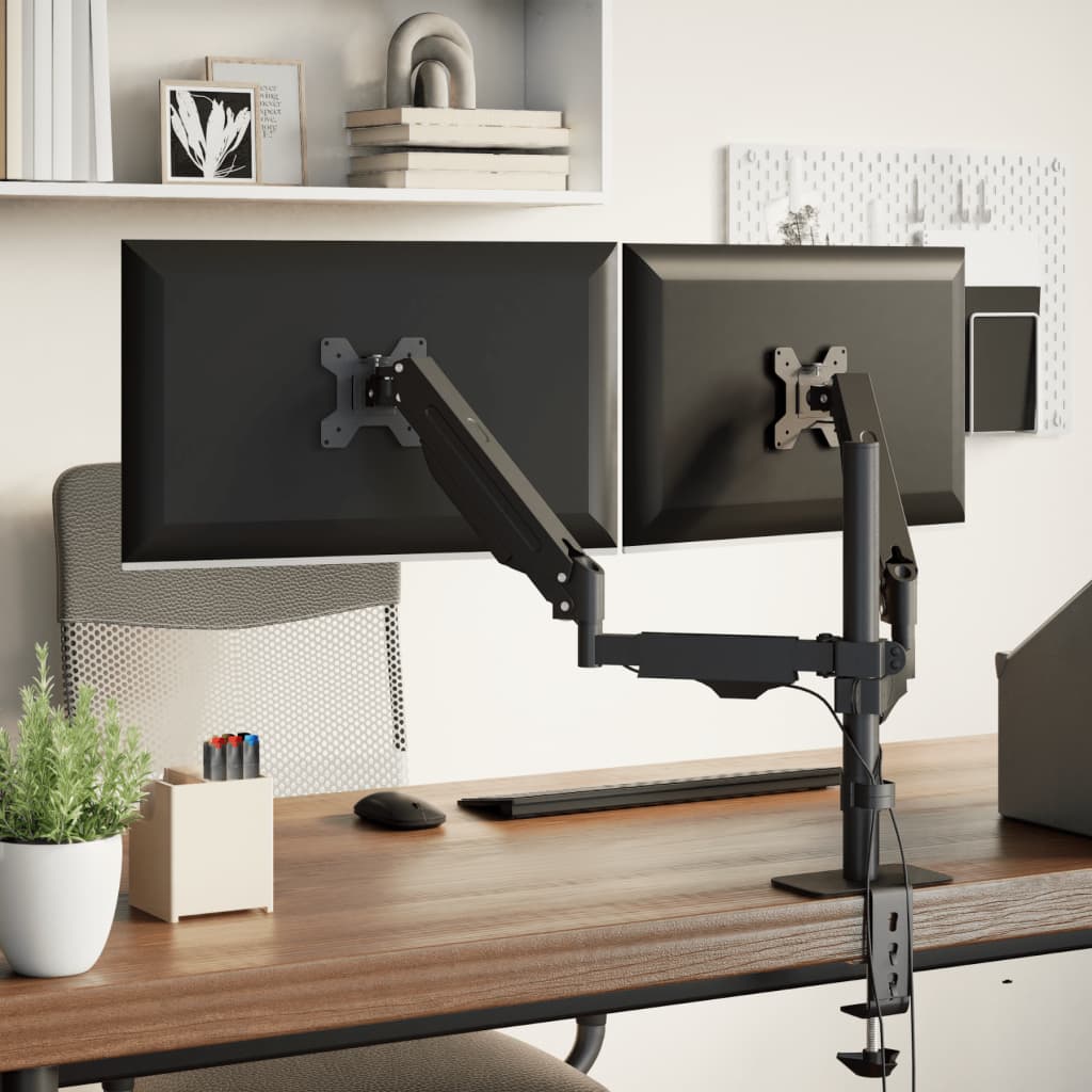 VidaXL Monitorhalterung für 27-Zoll-Bildschirme, Gasfeder 20 kg
