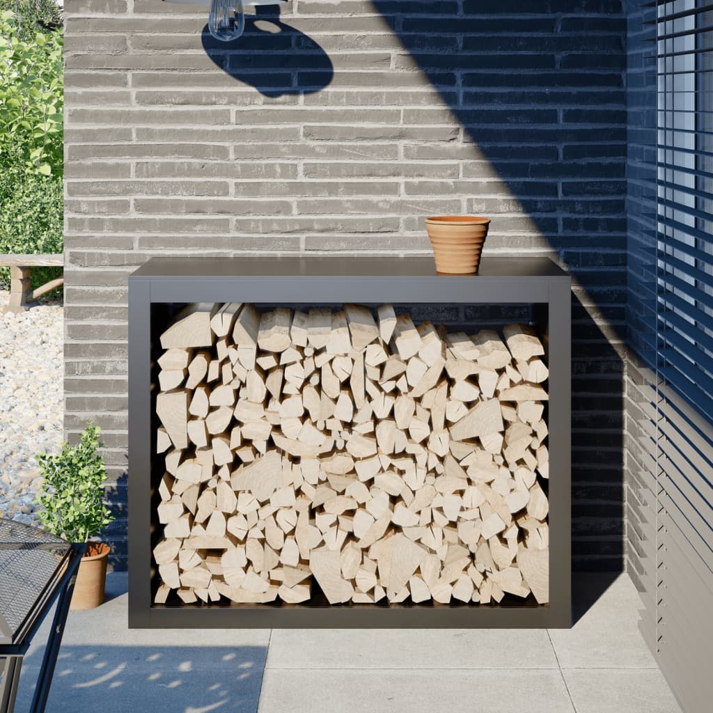 VIDAXL -Kamin 100x40x80 cm Stahl Anthrazit -lackiert