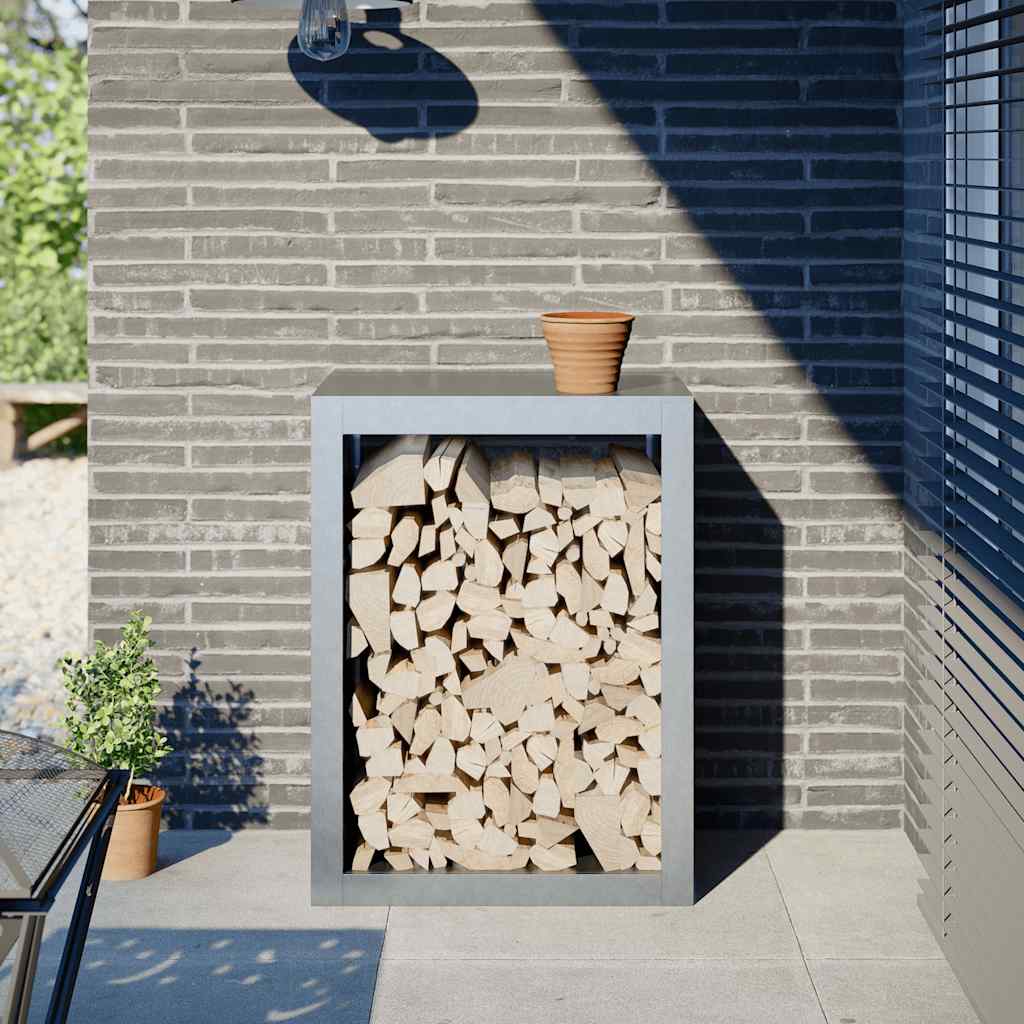Vidaxl haardhoutrek 60x40x80 cm gegalvaniseerd staal