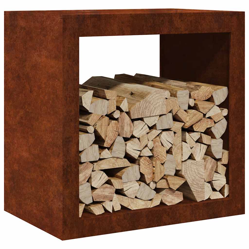 Vidaxl brandhoutrek 60x40x60 cm weervast staal