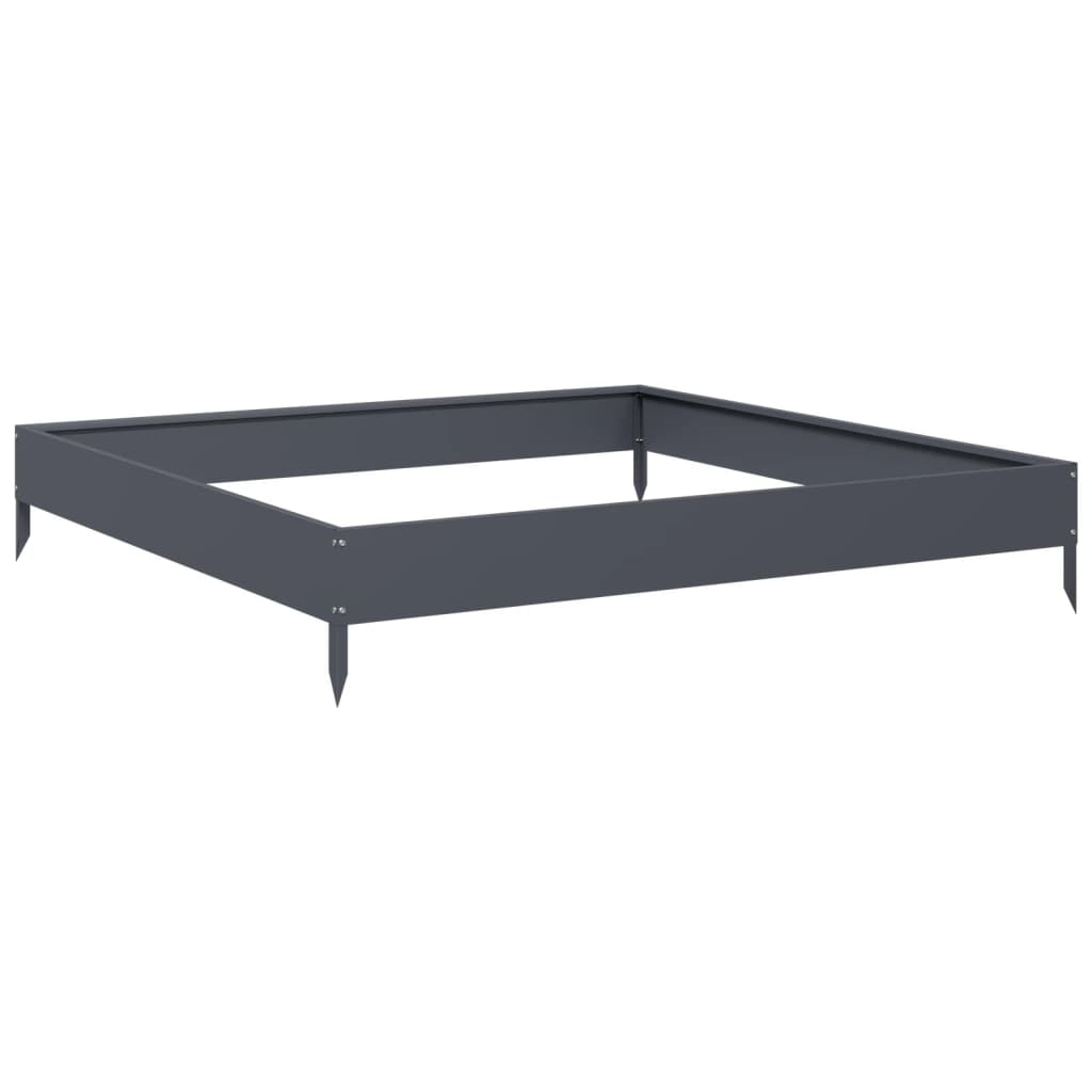VidaXL Hochbeet 100x100x18,5 cm Stahl Anthrazit