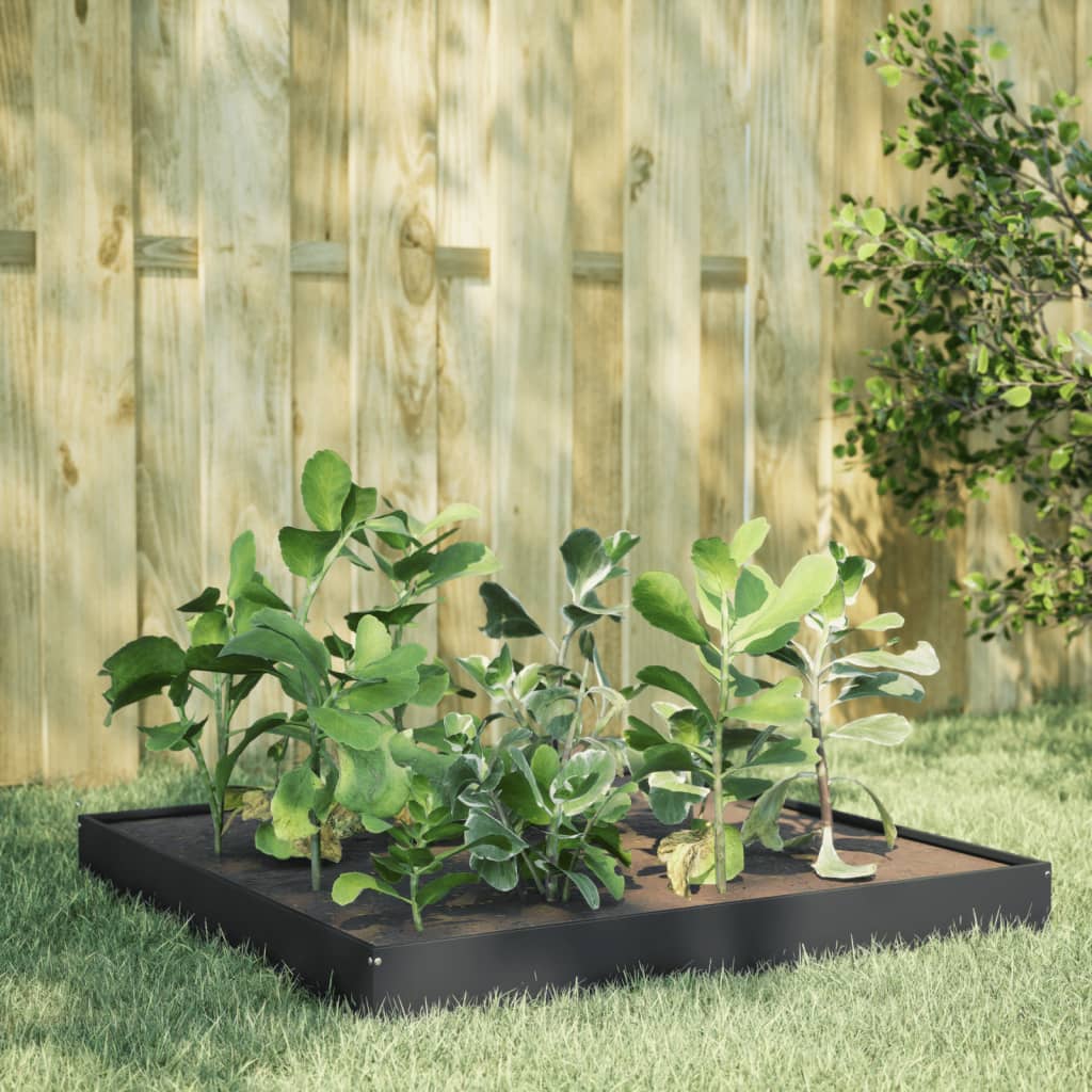 VidaXL Hochbeet 100x100x18,5 cm Stahl Anthrazit
