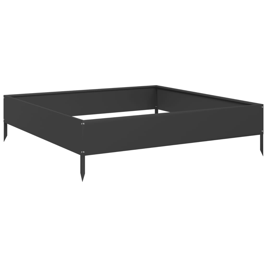 VidaXL Hochbeet 100x100x26 cm Stahl Schwarz