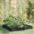 VidaXL Hochbeet 100x100x26 cm Stahl Schwarz