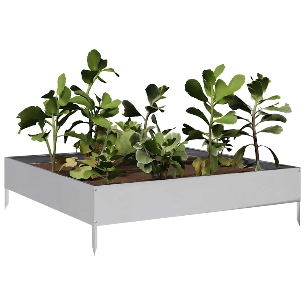 VidaXL Hochbeet 100x100x26 cm, verzinkter Stahl