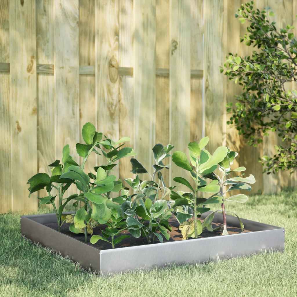 VidaXL Hochbeet 100x100x26 cm, verzinkter Stahl