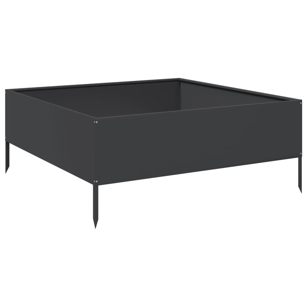 VidaXL -Planzer erhöht 100x100x25 cm Stahlschwarz
