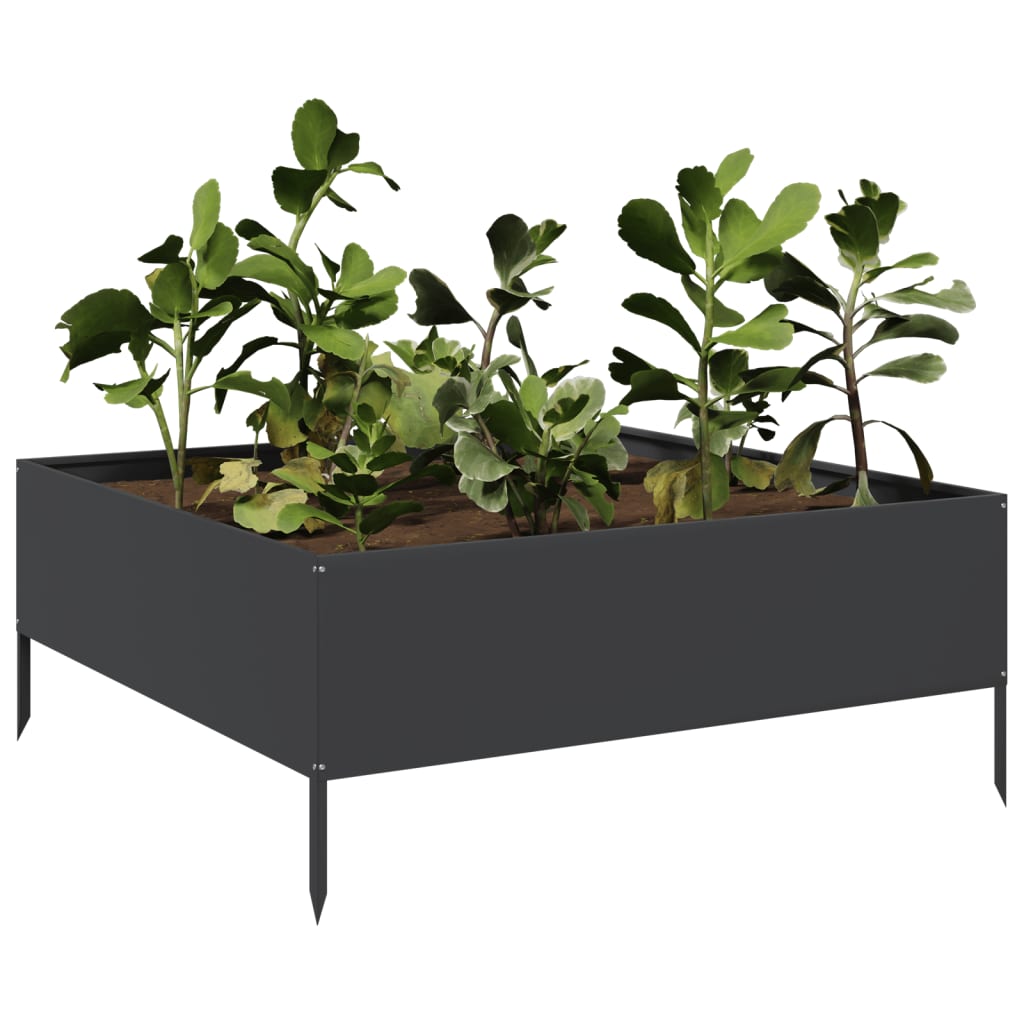 VidaXL -Planzer erhöht 100x100x25 cm Stahlschwarz