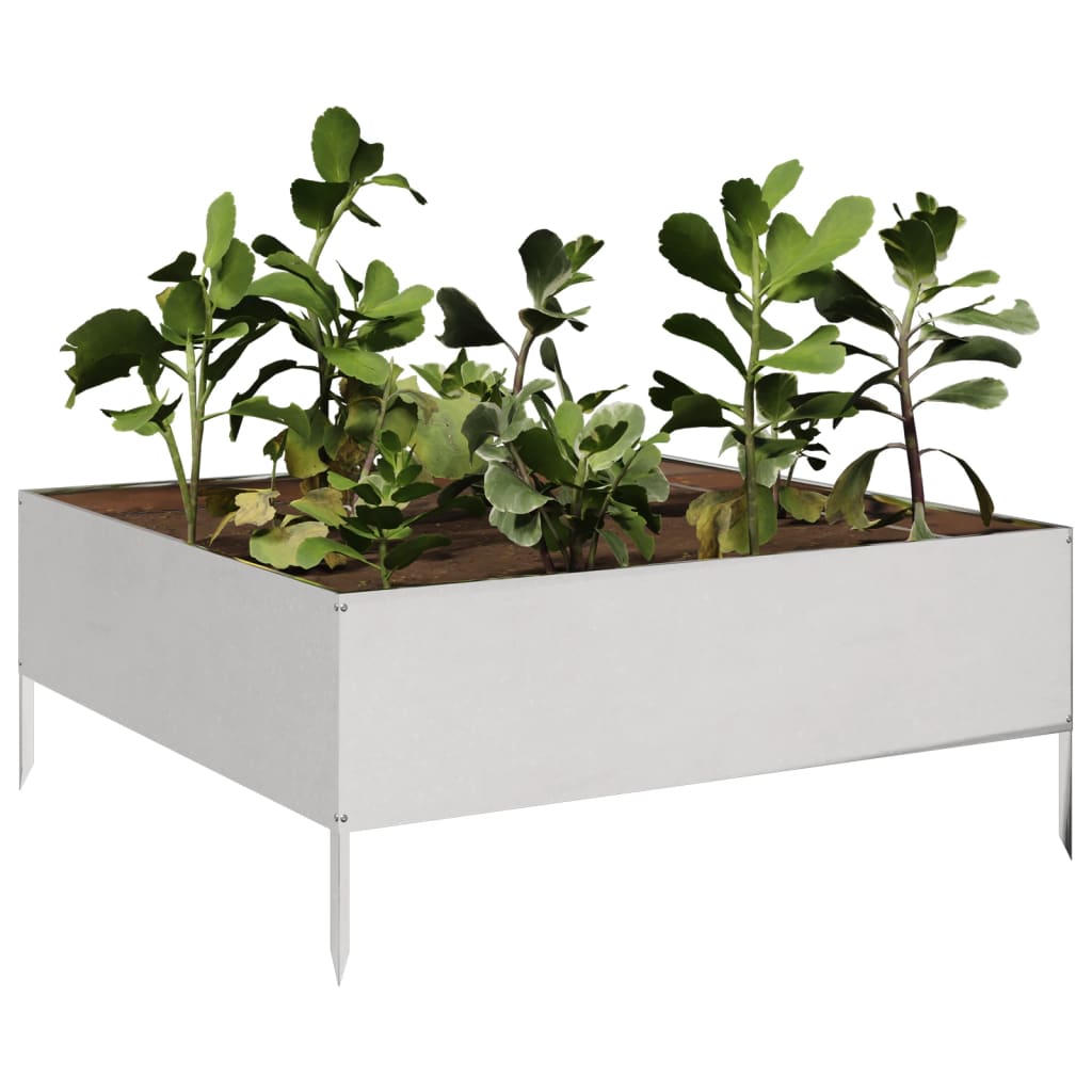 VIDAXL -Planzer erhöht 100x100x25 cm Edelstahl