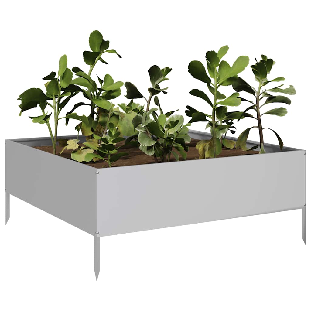Vidaxl plantenbak verhoogd 100x100x25 cm gegalvaniseerd staal