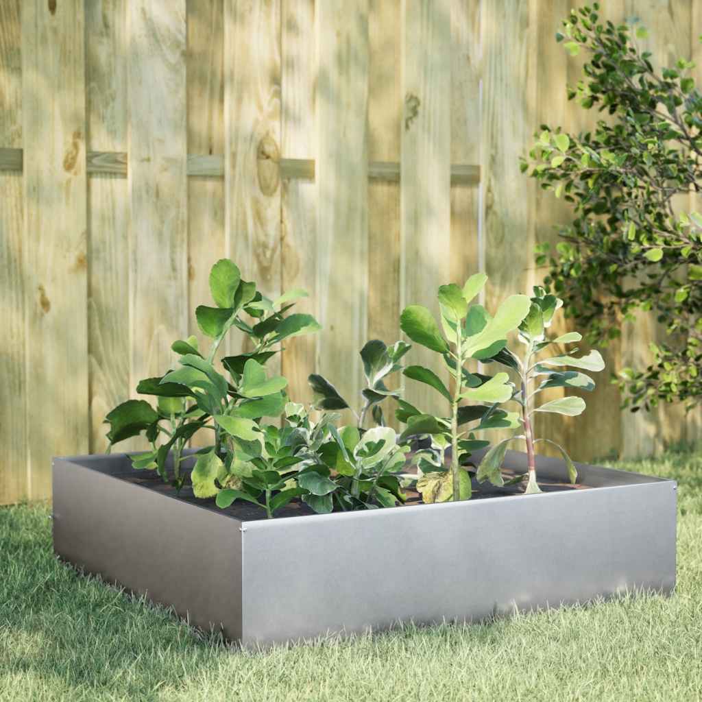 VIDAXL -Planzer erhöht 100x100x25 cm verzinkter Stahl