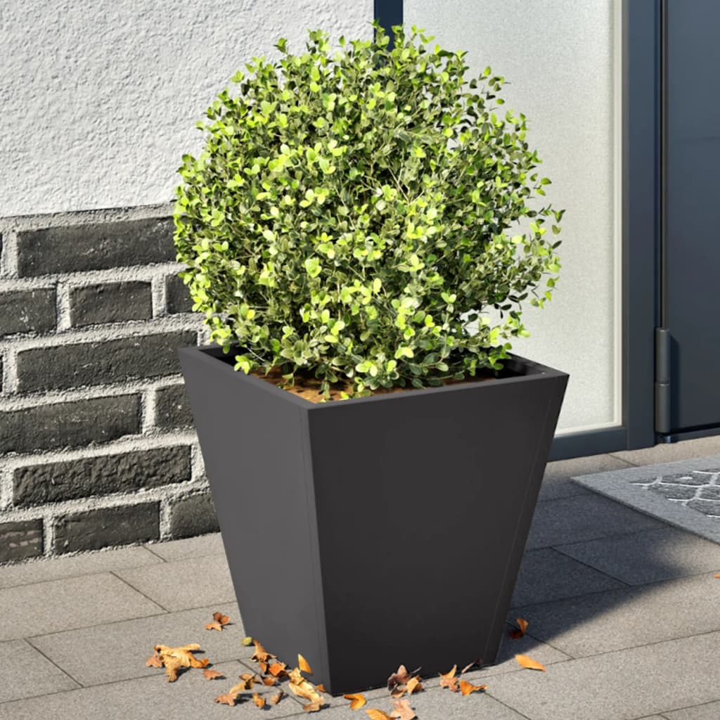 Vidaxx Pflanzer 2 ST 30x30x30 cm Stahl schwarz
