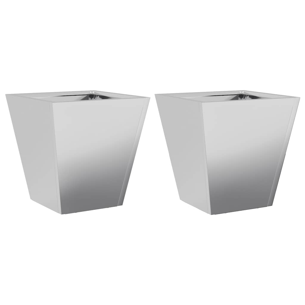 Vidaxl plantenbakken 2 st 30x30x30 cm gegalvaniseerd staal