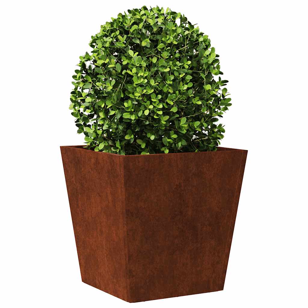Vidaxl plantenbak 40x40x40 cm weervast staal