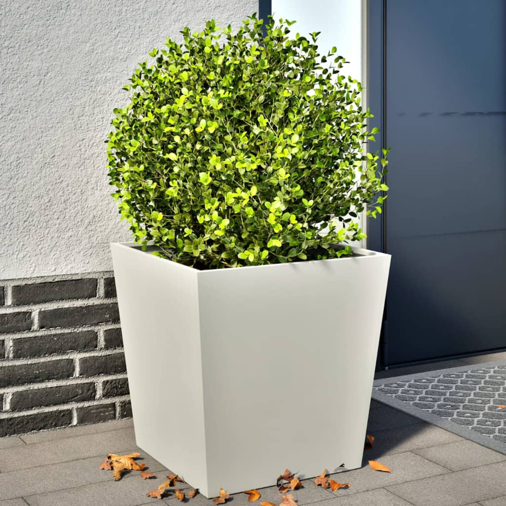 Vidaxx Pflanzer 2 ST 50x50x50 cm Stahlweiß