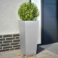 Vidaxl plantenbakken 2 st 35x35x75 cm gegalvaniseerd staal