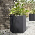 Vidaxx Pflanzgefäß 2 St Sechseck 46x40x45 cm Stahl schwarz