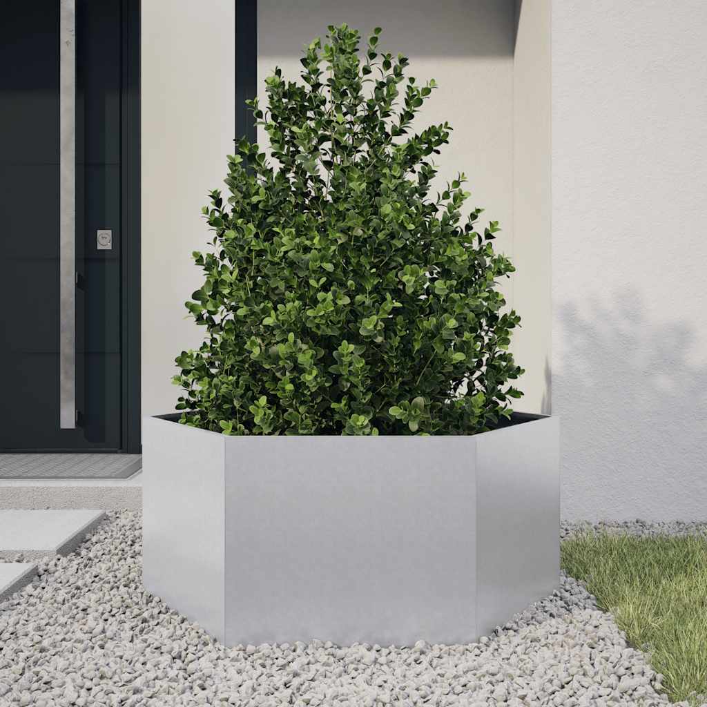 VIDAXL - Pflanzer Bennet Sechseck 104x90x45 cm verzinkter Stahl