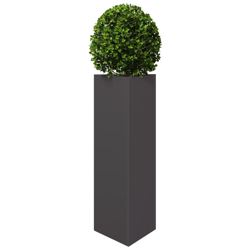 Vidaxx Pflanzer Dreieck 30x26x75 cm Stahlschwarz
