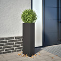 Vidaxl plantenbak driehoek 30x26x75 cm staal zwart