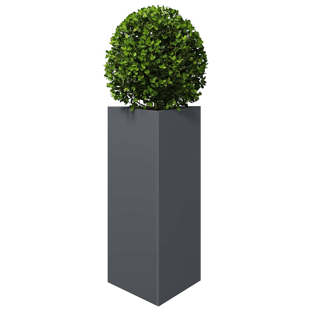 Vidaxl plantenbak driehoek 40x34,5x75 cm staal antracietkleurig