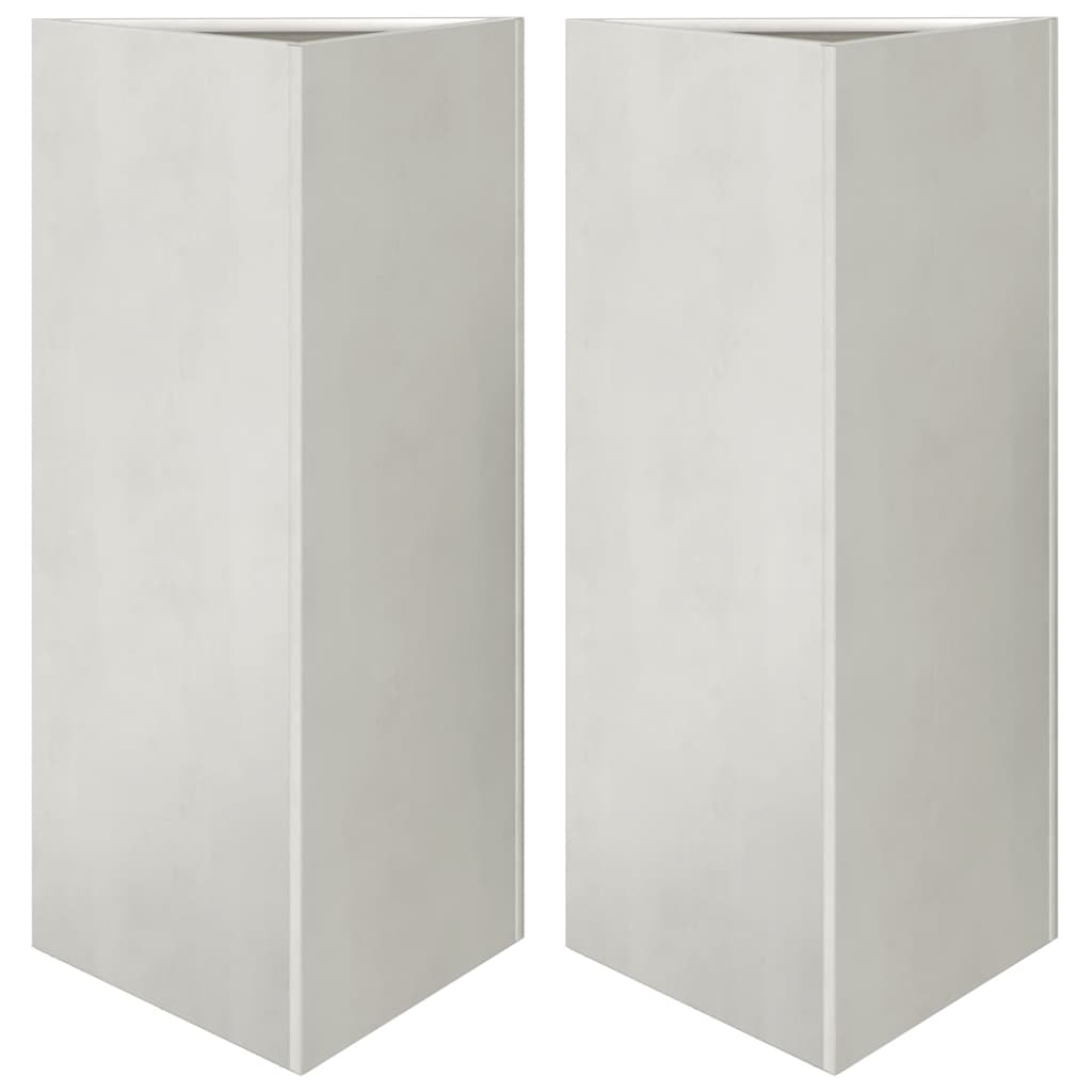 Vidaxl plantenbakken 2 st driehoek 40x34,5x75 cm roestvrij staal