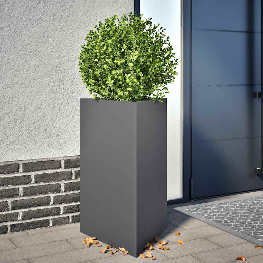 VIDAXL -Pflanzer -Dreieck 50x43x75 cm Stahl Anthrazit -lackiert