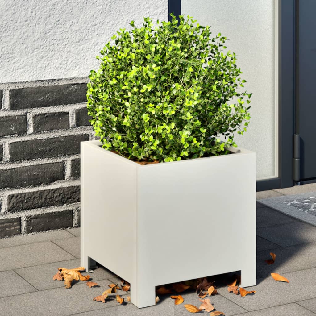 Vidaxxl -Pflanzer 2 ST 30x30x30 cm Stahlweiß