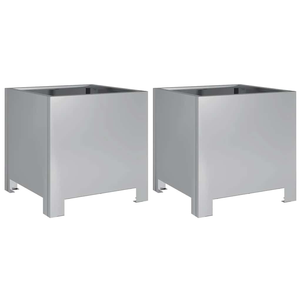Vidaxl plantenbakken 2 st 30x30x30 cm gegalvaniseerd staal