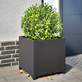Vidaxl plantenbak 50x50x50 cm staal zwart