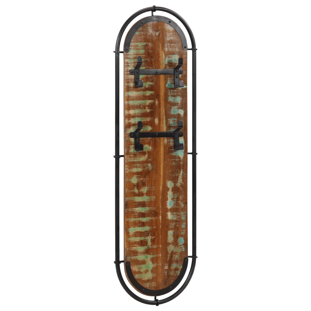 Vidaxl Wandhauben-Set 2-tlg. mit 4 Haken aus recyceltem Holz