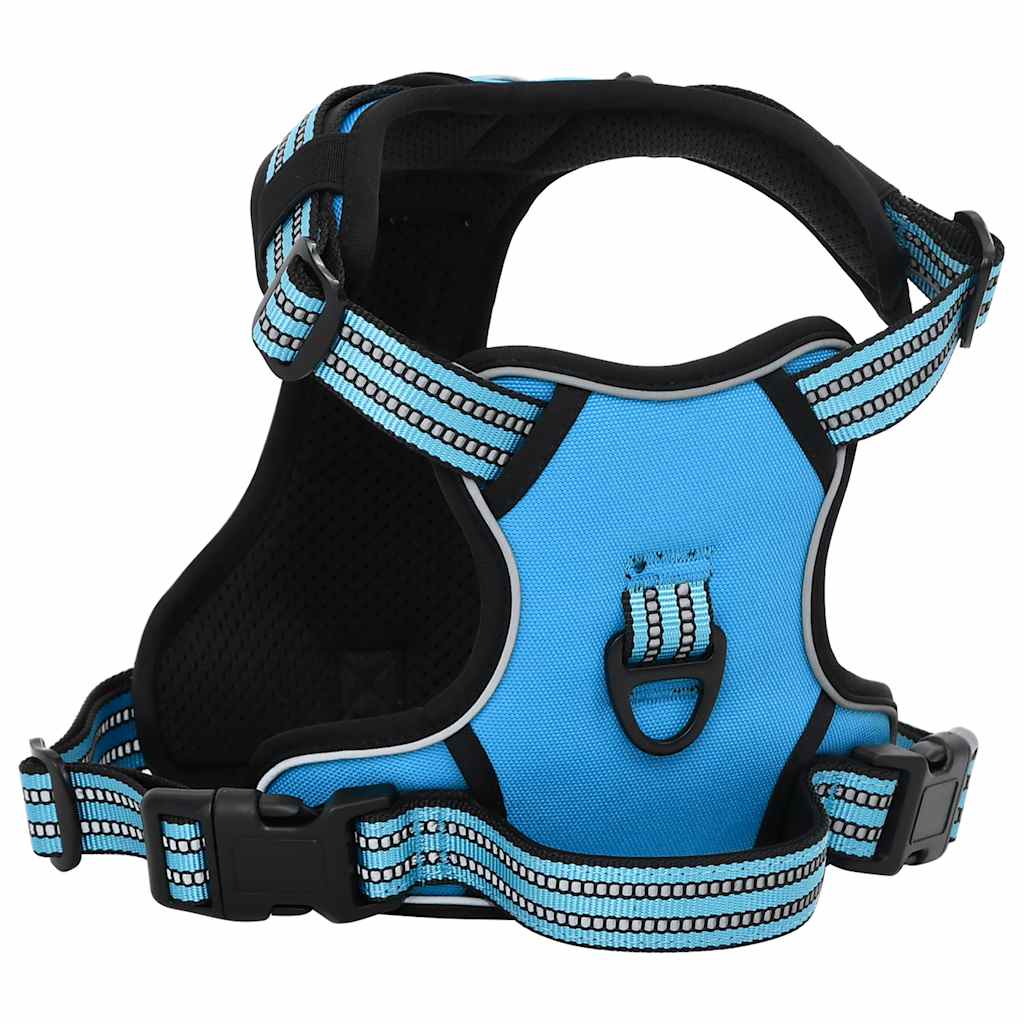 VidaXL Hundegeschirr mit Leine und verstellbarem Halsband in Blau