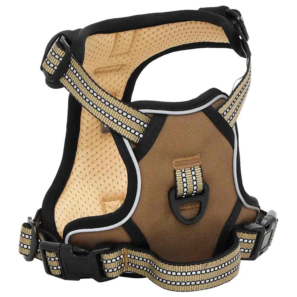 VidaXL Hundegeschirr mit Leine und Halsband, verstellbar, XL, Braun