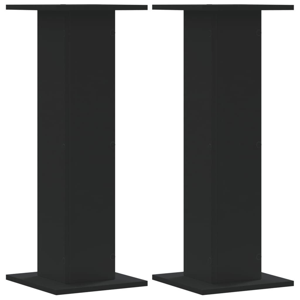 Vidaxl speakerstandaards 2 st 30x30x80 cm bewerkt hout zwart