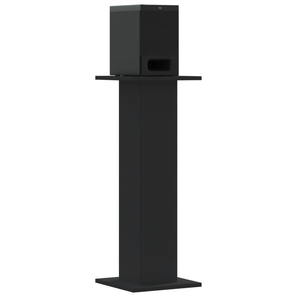 Vidaxl speakerstandaards 2 st 30x30x80 cm bewerkt hout zwart
