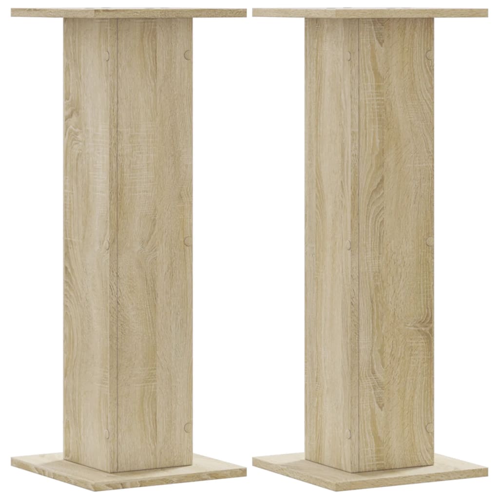 VIDAXL -Lautsprecher steht 2 Stück 30x30x80 cm verarbeitetes Holz Sonoma Eiche